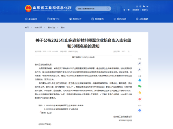 我县5家企业入选2025年山东省新材料领军企业培育库